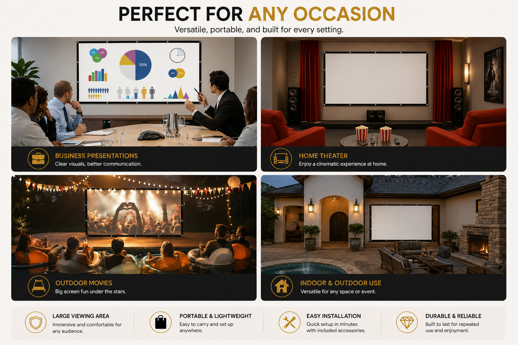ScreenNest™ Foldable Projector Screen 16:9