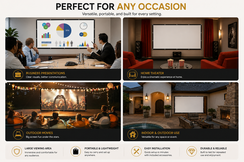 ScreenNest™ Foldable Projector Screen 16:9