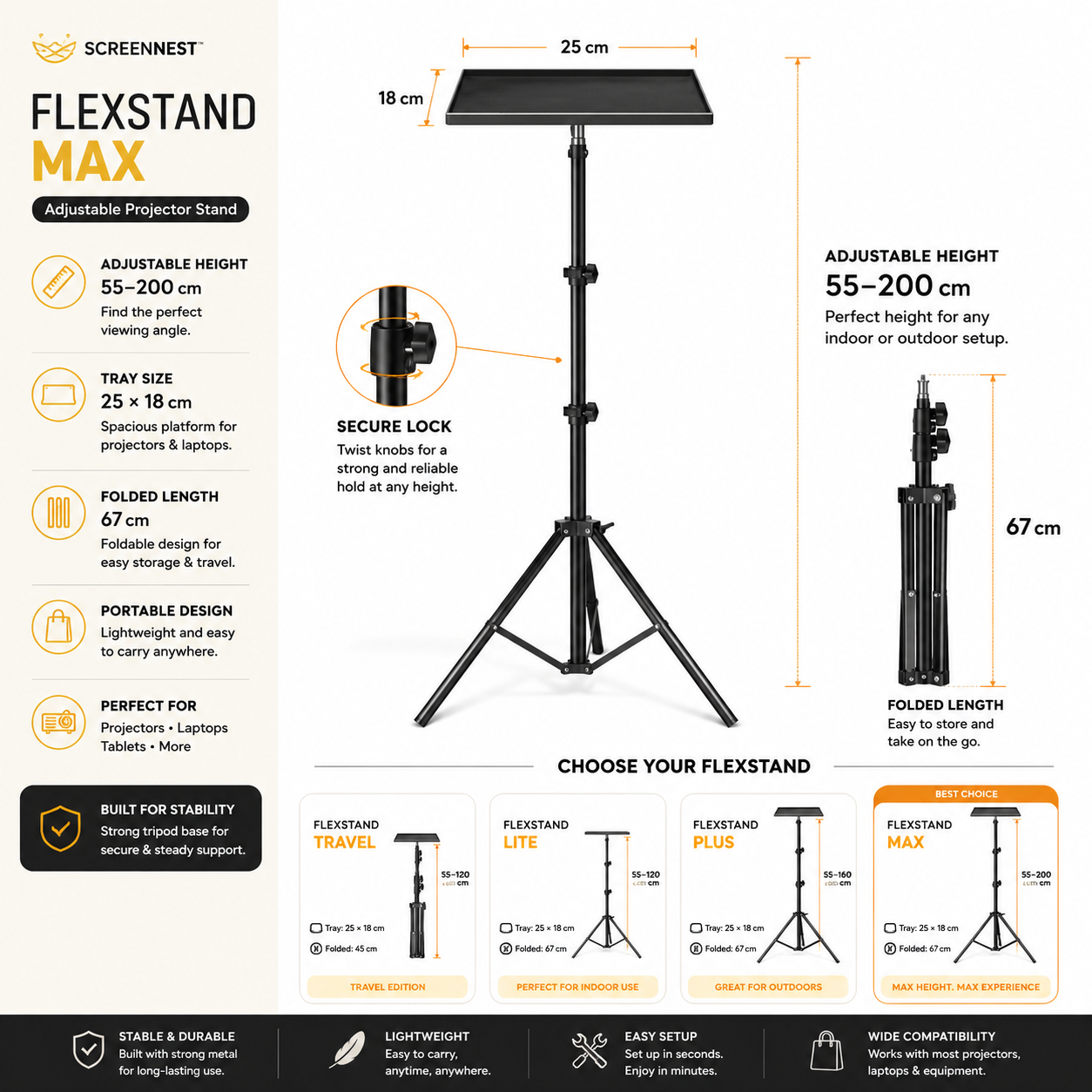 ScreenNest™ FlexStand Lite