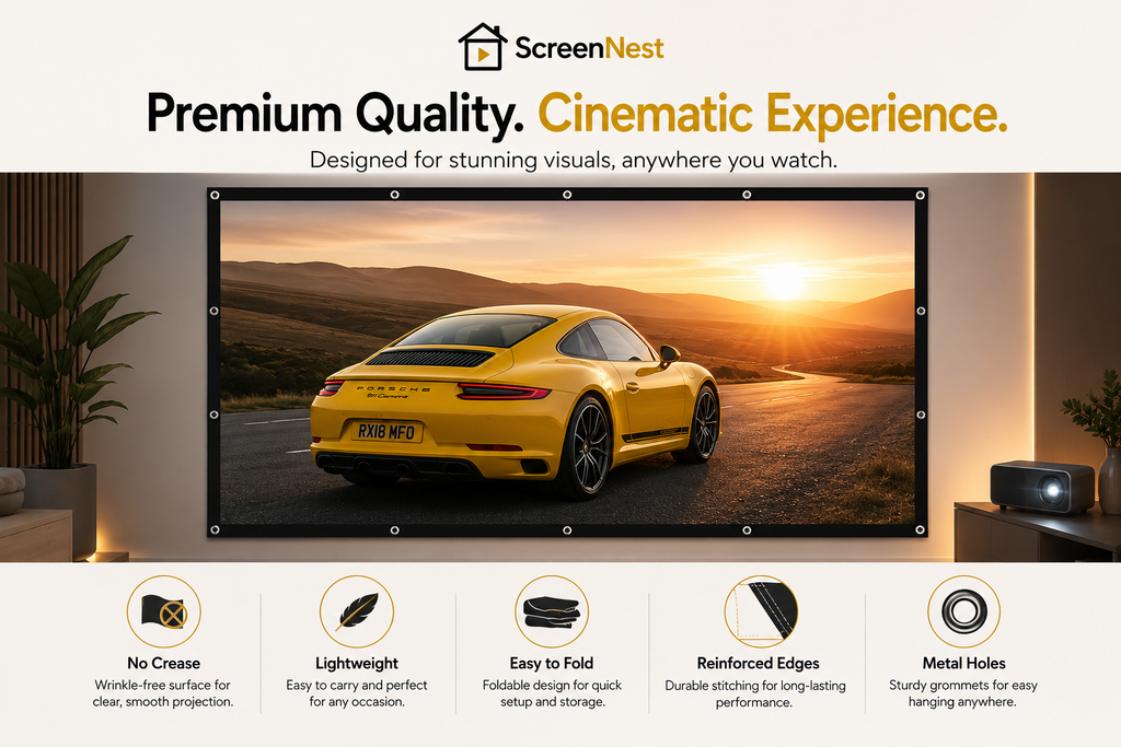 ScreenNest™ Foldable Projector Screen 16:9