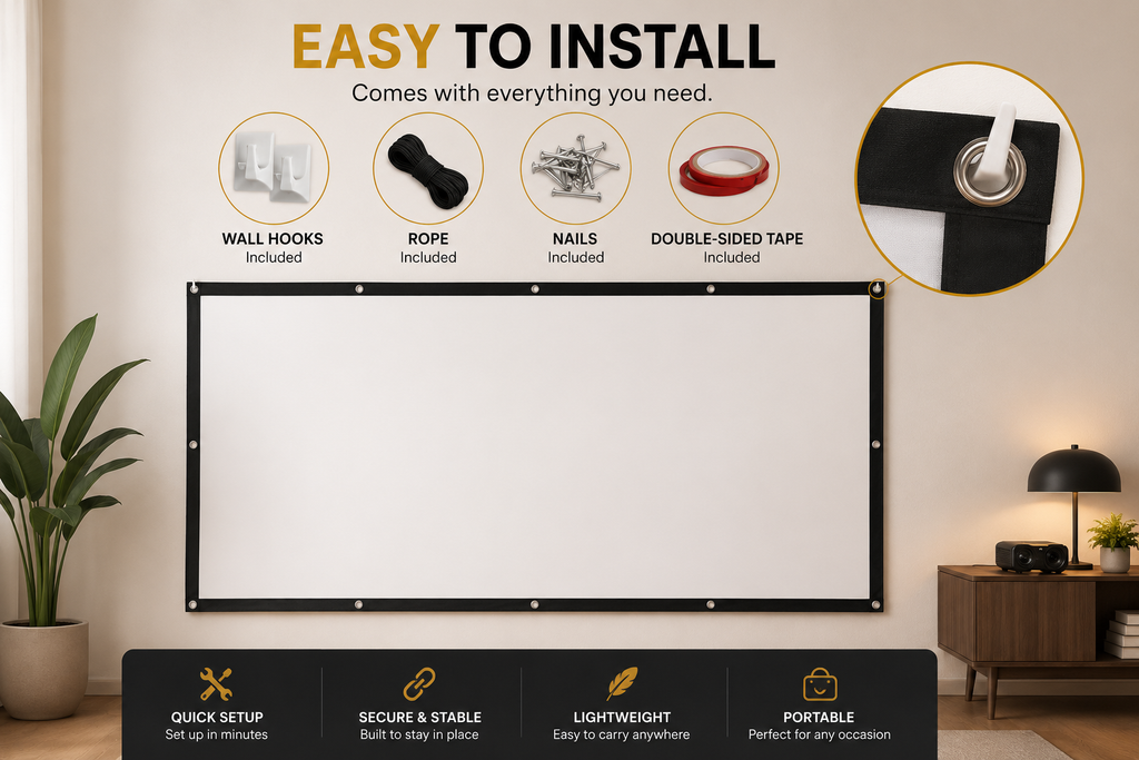 ScreenNest™ Foldable Projector Screen 16:9