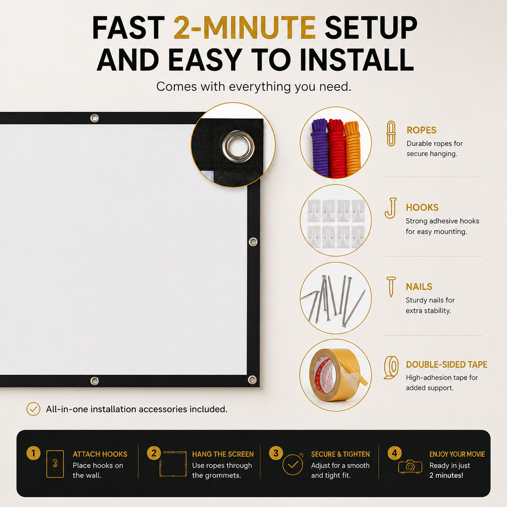 ScreenNest™ Foldable Projector Screen 16:9