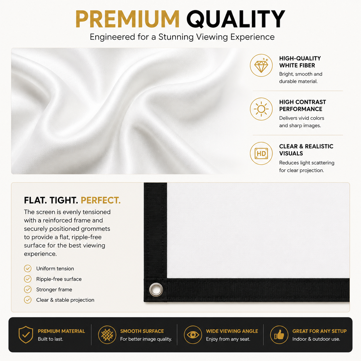 ScreenNest™ Foldable Projector Screen 16:9